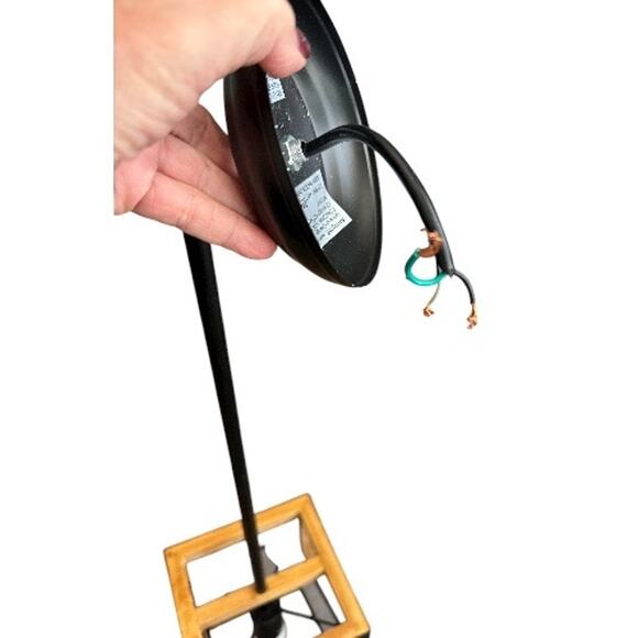 Handles 1-Light Farmhouse Wood Metal Hanging Pendant Light - Picture 3 of 10